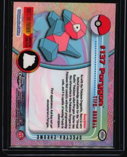 Porygon [Spectra] #137 Pokemon 2000 Topps Chrome - Image 2