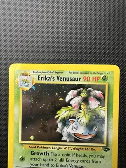 2000 Gym Challenge Erika's Venusaur 4/132 Holo Pokemon TCG - Image 3