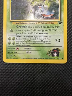 2000 Gym Challenge Erika's Venusaur 4/132 Holo Pokemon TCG - Image 4