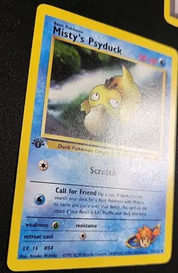Pokemon 1st Edition Misty’s Psyduck 54/132 - Gym Heroes - LP - Image 2