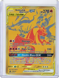 Reshiram & Charizard Gx SM247 Regular Size, Black Star Promo, Pokemon - Image 1
