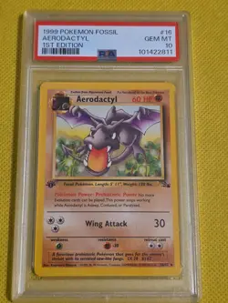 1999 Pokemon Fossil Areodactyl 1st Edition Psa 10 - Image 1