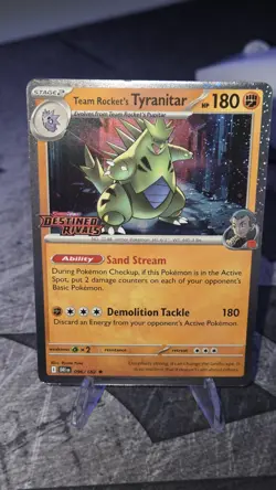 Pokemon Tyranitar Stamped Prerelease Promo 096/182 - 2 Swirls - Image 1