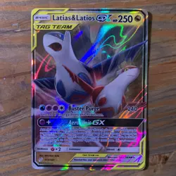 Pokemon TCG Pokemon Latias & Latios GX Ultra Rare Holo 113/181 NM Tag Team Up - Image 1