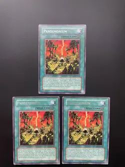 Yugioh Pandemonium DR1-EN256 Rare Unlimited Edition Damaged X3 - Image 1