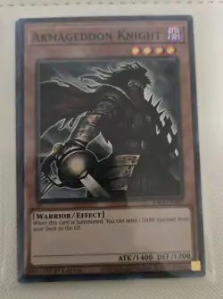 X3 Armageddon Knight RA03-EN002 Super Rare 1st Edition NM Yugioh - Image 1