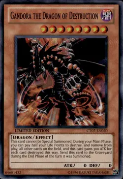 Gandora the Dragon of Destruction CT07-EN020 Yugioh TCG Super Rare - Image 1