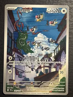 Chatot 181/162 Pokemon TCG Temporal Forces Illustration Rare Foil Card Near Mint - Image 1