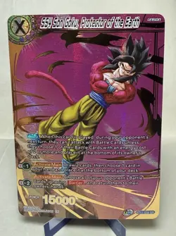 SS4 Son Goku Protector of the Earth Alt Art Foil Dragon Ball Super Card Game NM - Image 1