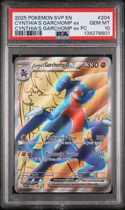 Cynthia's Garchomp ex 204 - Sv: Scarlet & Violet Promo Cards Holo (PSA 10) - Image 1