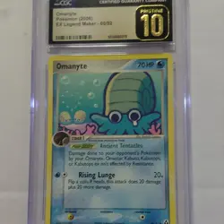 Pokemon Omanyte 60/92 EX Legend Maker 2006 CGC Pristine 10 Pokemon Card - Image 1