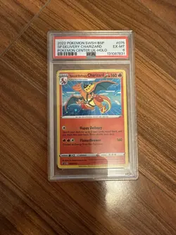 Special Delivery Charizard Promo Holo Pokemon Card SWSH075 PSA 6 - with SWIRL - Image 1