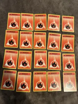 Pokemon TCG Fire Energy 1999 Base Set Great Shape. 20 Cards Free Shipping - Image 1