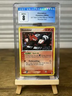 CGC 8 Houndour EX Team Rocket Returns 60/109 Reverse Holo Stamped Pokemon Card - Image 1