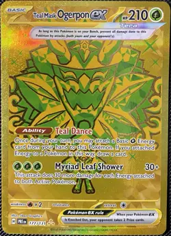Teal Mask Ogerpon ex 177/131 Prismatic Evolutions Holo - Pokemon Card - Image 1