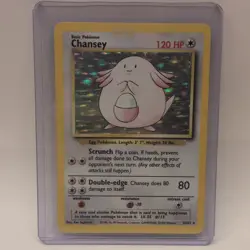 Pokemon TCG Chansey Base Set 3/102 Holo Rare English Card - Image 1