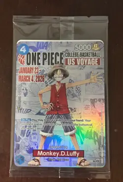 One Piece Card Game Monkey. D. Luffy College Basketball US Voyage P-055 - Image 1