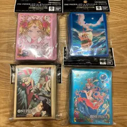 One Piece Card Game 70 Sleeves 4 Set Official Buggy Shirahoshi Pudding TCG NEW - Image 1