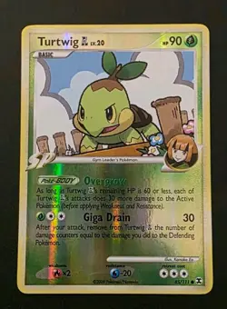 Pokemon TGC 2009 Platinum Rising Rivals Turtwig GL 85/111 Reverse Holo Card Nm - Image 1