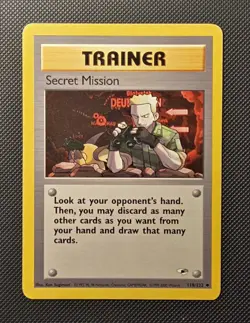 Pokemon TCG Secret Mission #118/132 Gym Heroes Uncommon Card LP Condition - Image 1