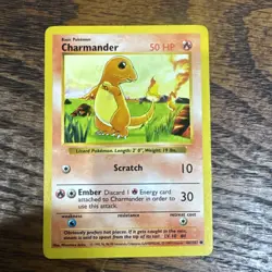 Pokemon TCG Charmander Base Set, Card 46/102, Regular Shadowless Common - Image 1
