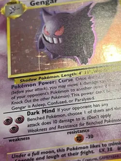 Pokemon TCG Gengar Fossil Holo Card 5/62 Unlimited Rare - Image 2