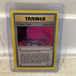 Chaos Gym 102/132 Gym Challenge Regular First Edition Pokemon Card Lp - Image 1