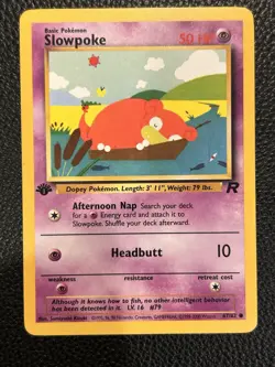 Pokemon TCG Slowpoke Team Rocket 67/82 Common Card WOTC 2000 LP - Image 1