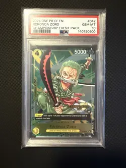 Roronoa Zoro (CS 2024 Event Pack) P-042 One Piece Promotion Cards Foil - PSA 10 - Image 1