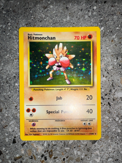 Pokemon TCG Cards Hitmonchan 7/102 Base Set Holo Rare LP-MP - Image 4
