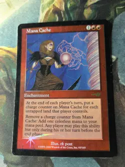 Mana Cache FOIL 2000 Nemesis Red Rare Enchantment MTG - Image 2