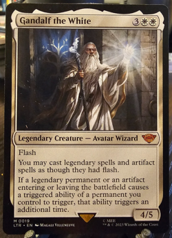 Gandalf the White Lord of the Rings Magic the Gathering MtG NM Rare - Image 1