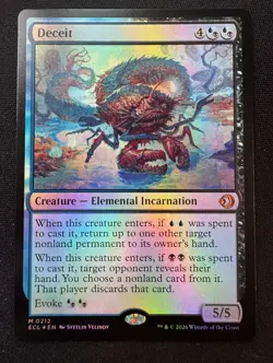 🌈 Deceit - FOIL - MTG #0212 - Lorwyn Eclipsed Mythic Rare - NM - Image 1