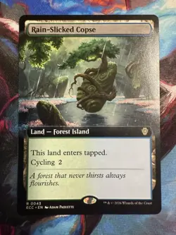 MTG - Rain-Slicked Copse (Extended Art Regular) Lorwyn Eclipsed 0043 - Image 1