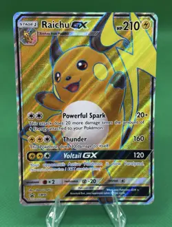 Pokemon TCG Raichu GX SM90 Full Art Holo Rare Black Star Promo English - Image 1