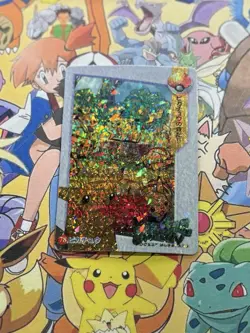 Pokemon Vintage Pocket Monsters Vending HOLO Prism Sticker 1999 Bandai Nintendo - Image 1