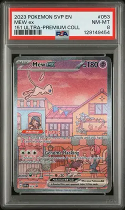 MEW EX 053 PSA 8 POKEMON 151 UPC BLACK STAR PROMO SIR POKEMON CARD ENGLISH - Image 1