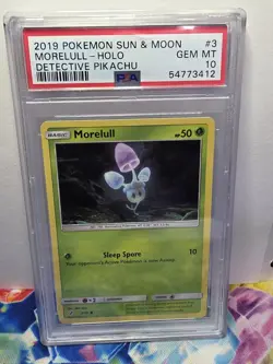 Morelull - POKEMON - Detective Pikachu - #3 - Holo - 2019 - PSA 10 - Image 1