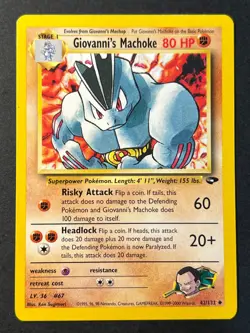 Giovanni's Machoke 42/132 Gym Challenge Uncommon - Pokemon Card Near Mint - Image 1