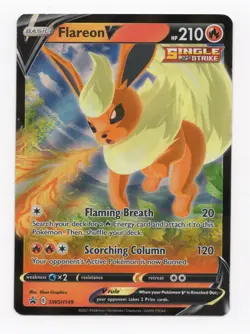 Flareon V SWSH149 Black Star Promo Pokemon TCG Sword & Shield Promo NM - Image 1