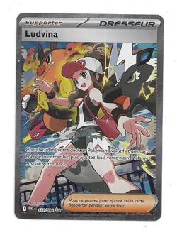 CARTE POKEMON DRESSEUR LUDVINA 171/086 ECARLATE ET VIOLET FLAMME BLANCHE NEUVE - Image 1