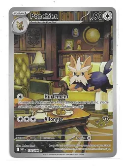 CARTE POKEMON PONCHIEN 90 PV 155/086 ECARLATE ET VIOLET FLAMME BLANCHE NEUVE - Image 1