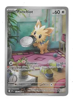 CARTE POKEMON PONCHIOT 60 PV 154/086 ECARLATE ET VIOLET FLAMME BLANCHE NEUVE - Image 1