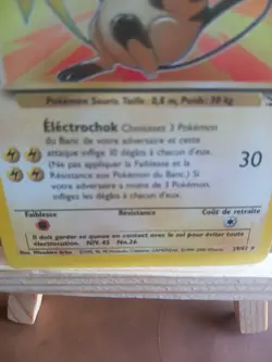 Carte Pokemon : Raichu 29/62 Edition 2 Fossile Wizards Francaise - Image 2