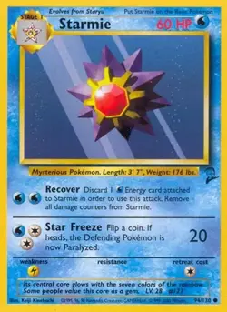 Pokemon TCG - Starmie 94/130 - WOTC Base Set 2 - LP - Image 1