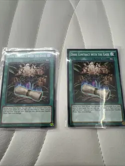 2X Yugioh Dark Contract with the Gate Ultra Rare 1st Edition Lp - Image 1