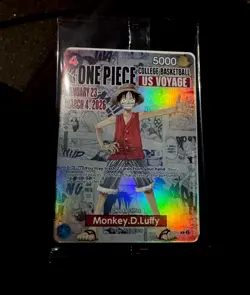 One Piece Monkey.D.Luffy US College Basketball Promo Card Rutgers SGA - IN HAND - Image 1