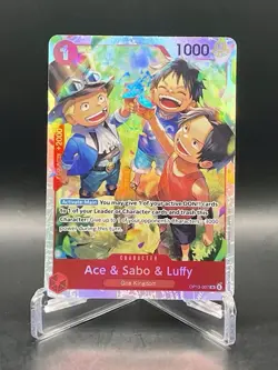 Ace & Sabo & Luffy OP13-007 Carrying On His Will SR Foil One Piece TCG NM/M - Image 1