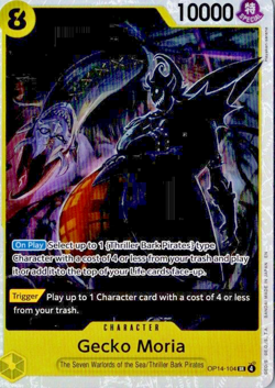 ONE PIECE English Gecko Moria Foil OP14-104 The Azure Sea's Seven - Image 1