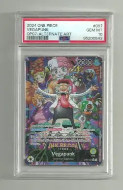 2024 ONE PIECE Vegapunk OP07 ALTERNATE ART #097 PSA 10 GEM MINT - Image 1
